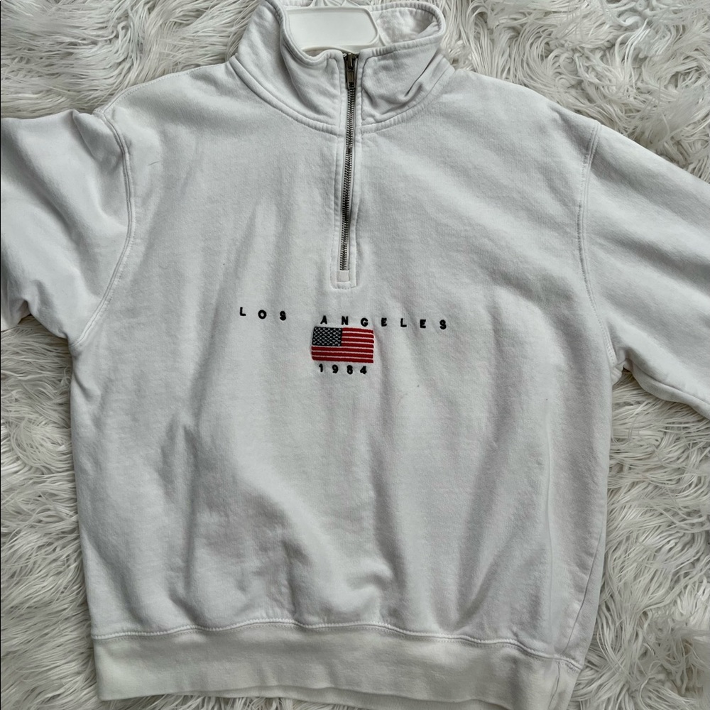 Brandy Melville crew neck with Zipper